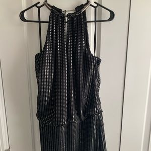 Laundry Black & Silver Cocktail/Evening Dress - Size 6